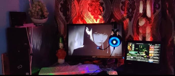 Fujitsu Core i5 Gaming PC Set | 12GB RAM | 22” Acer Monitor + RGB