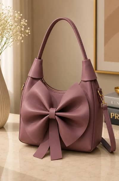 women leather plain shoulder bag
