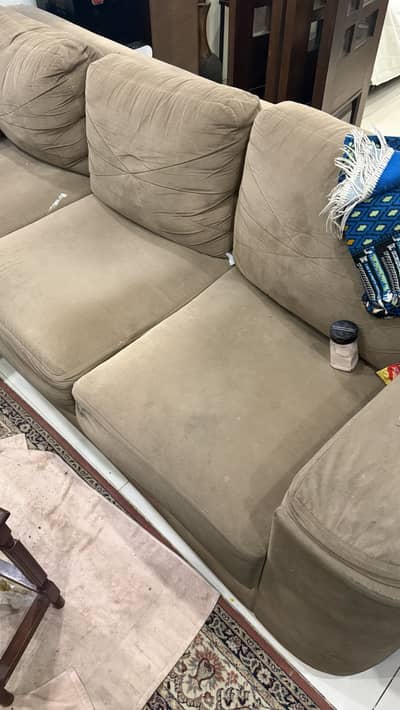 Sofa set 7 seater l shaped kicker structure