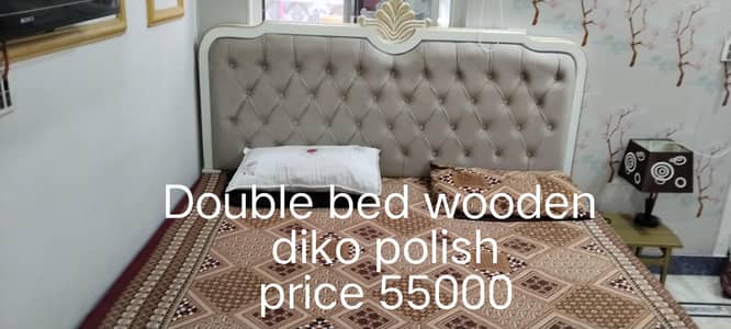 wooden bed