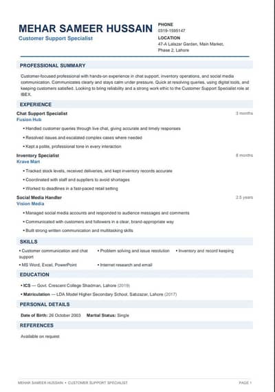Job wanted
