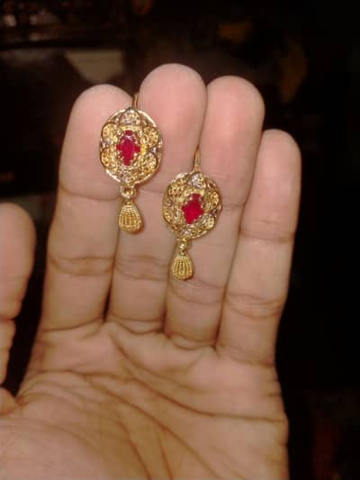 Gold plated earrings plus rings