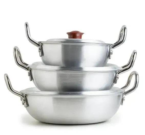 aluminium wok set 4
