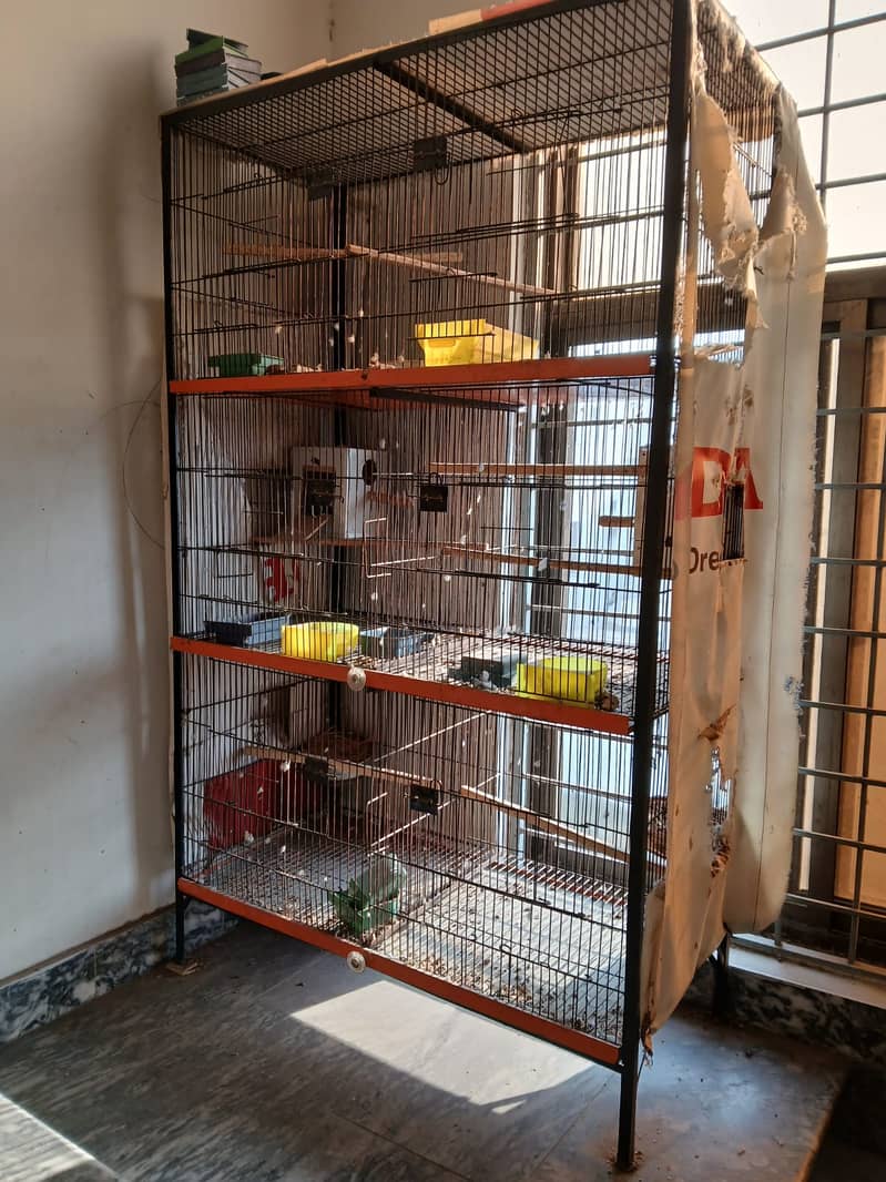 Large Multi-Level Cage / Parrot Aviary 0