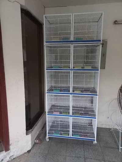 Large Multi-Compartment Bird Cage Rack for Sale