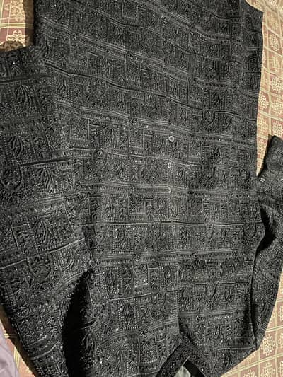 dulhajee sherwani with shoes and turban