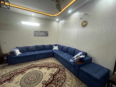 L-Shape Sofa Set for Sale – Navy Blue