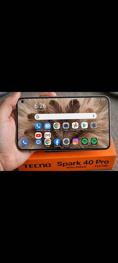 Tecno spark 40 pro with original box and charger