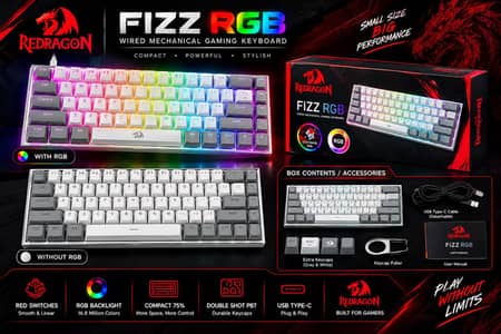 Redragon FIZZ RGB wired mechanical Keyboard set