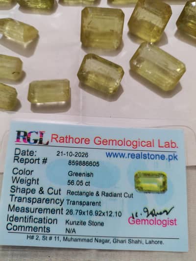 Green Kunzite Rare Gem's Lot Available 729 Carats