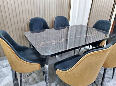 Six seater dining table, Dining table, Wooden dining, 4 seater dining
