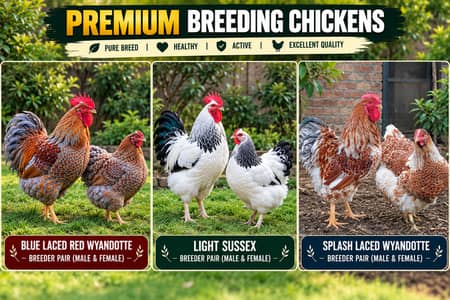 Wyandotte Silver, Red and Splash Breeders
