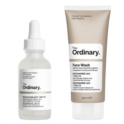 The Ordinary Niacinamide Serum + Alpha Arbutin Face Wash 2 in 1 Bundle