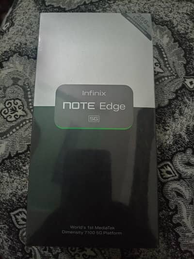 Infinix note edge black box pack non active only sale