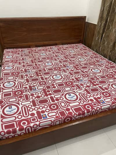 double bed with matters