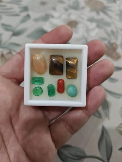 Tiger Stone, Swat Emerald, Opal, Feroza and Marjan