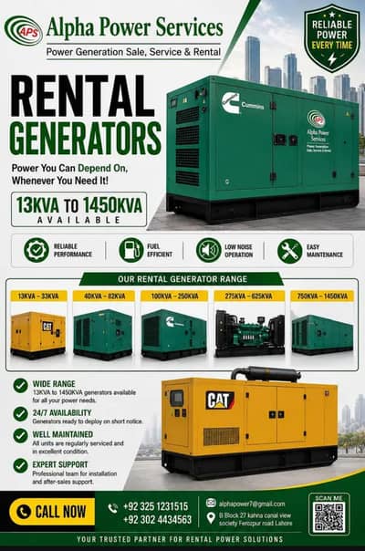Rental Generator available