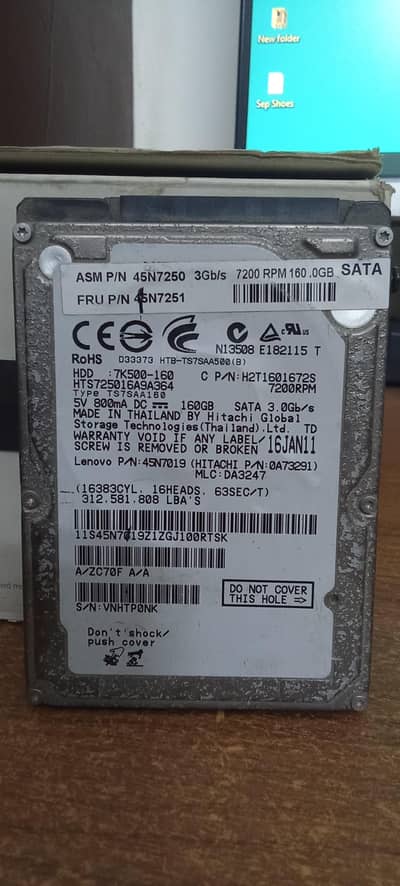 Hitachi 160 GB laptop Hard drive