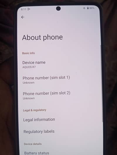 Aquos R7 12/256 Offical PTA Approved Sale/ Exchange
