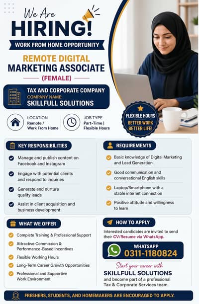 WORK FROM HOME / REMOTE JOB OPPORTUNITY (FEMALE)