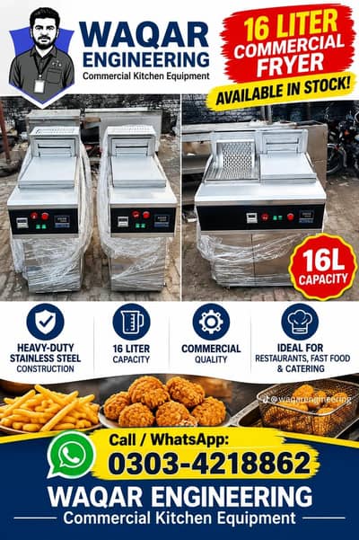 Commercial Electric Deep Fryer 6L, 6+6L & 10L - Heavy Duty Stainless