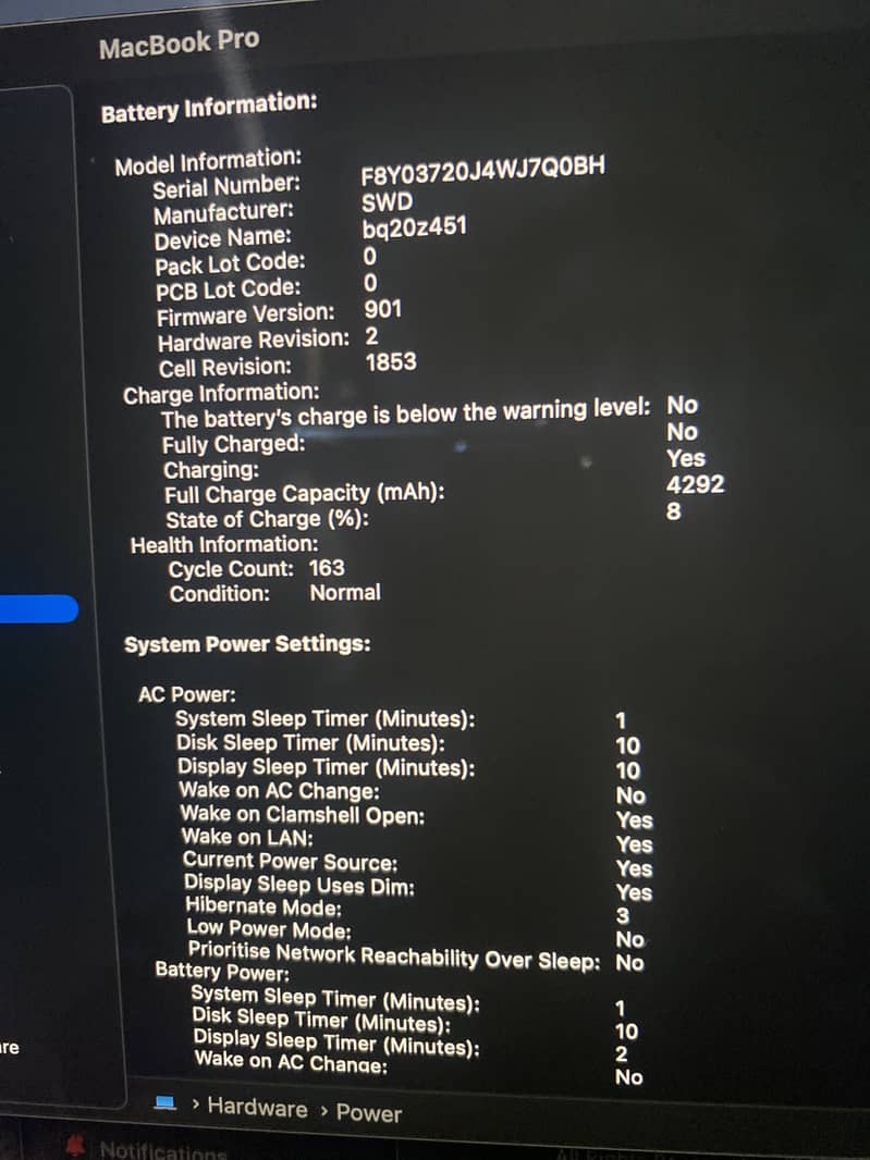 MacBook Pro 2020 model 11