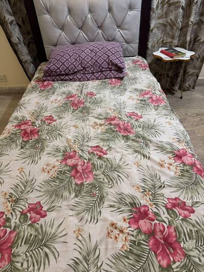Single Chipboard Bed With Mattress For Sale
