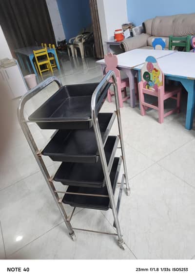 trolley and cutting chair for sale