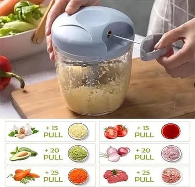 5-Blade Manual Food Chopper – Fast, Easy & Convenient Kitchen Chopper