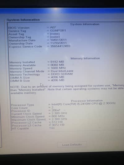 Dell Lattitude E6420 8GB RAM
