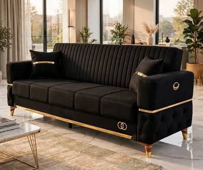 luxury sofa - 6 seater sofa - L shapr sofa - Furniture - velvet sofa