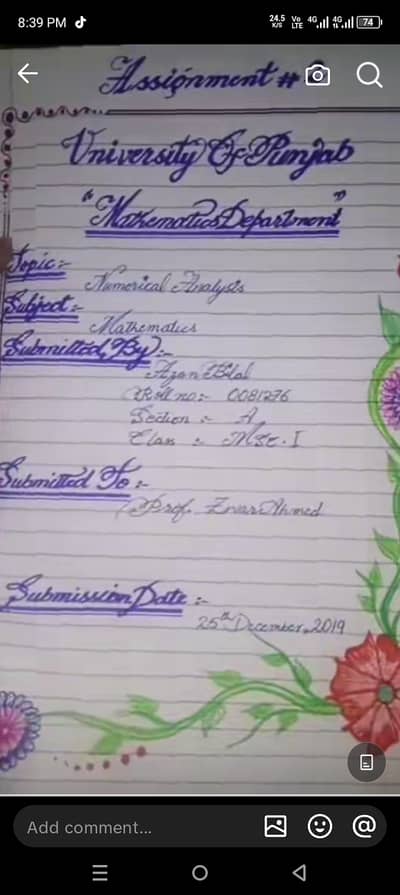 AOU SPRING ASSIGNMENTS