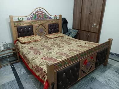 Queen Sized Bed and Side Tables