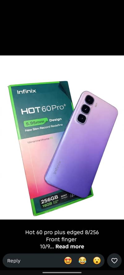 Infinix hot 60 pro plus 16/256