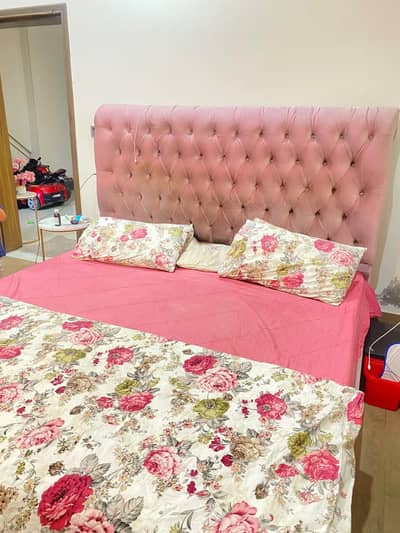 Bed set with mattress side tables and dressing table