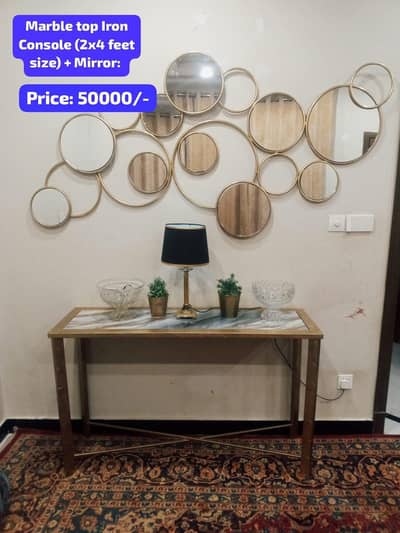 wrought iron bed set / Console / Cabinet / Carpets