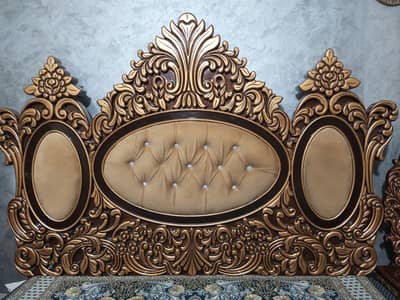 Royal Bedroom Set for Sale – Bed, Dressing & Side Tables
