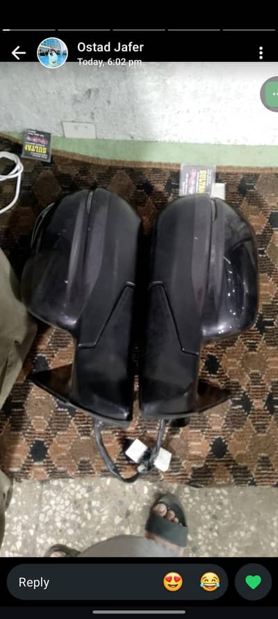Black Car Side Mirrors Pair with Indicator Lights | Auto Spare Parts