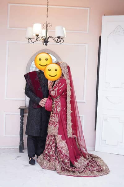 Deep Red Luxury Bridal Lehnga