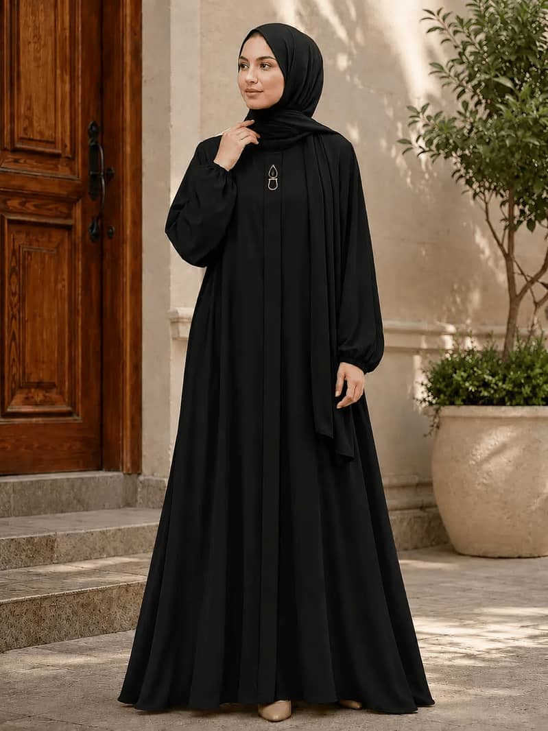Plain Classic Abaya 2