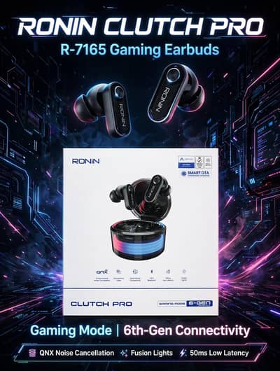RONIN R-7165 Gaming Earbuds - 80 Hours Playtime