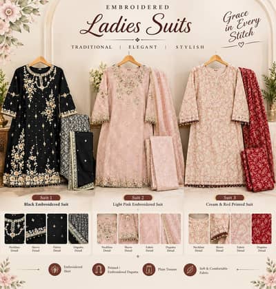 Ladies Embroidery Suits