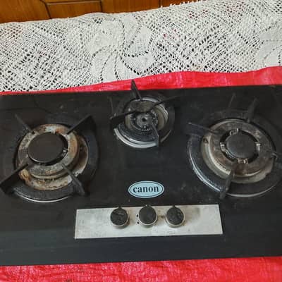 Canon 3 Burner Glass Top Gas Chulha – Used