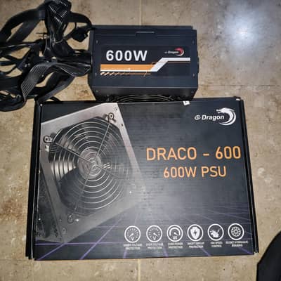 eDragon Draco 600 600W Gaming PSU - 5 Months Used - Like New With Box
