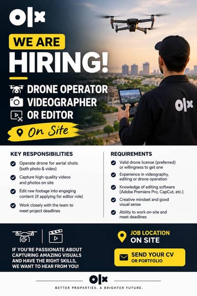 We Need Drone operater+Video Grapher+Editor