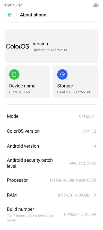 OPPO A3x argent sale