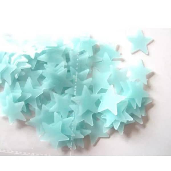 T  100 Pcs Glow In The Dark Stars Wall Sticker