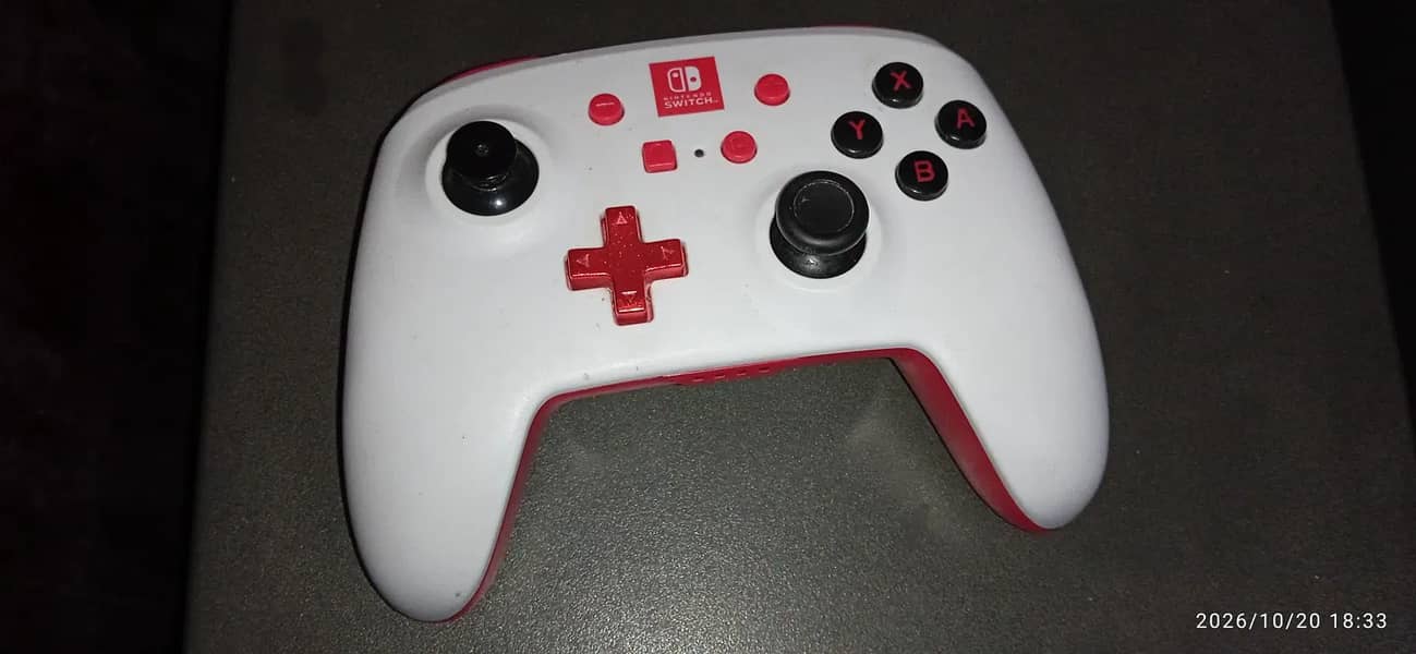 PowerA Nintendo Switch Wireless Controller for PC (White/Red) 0