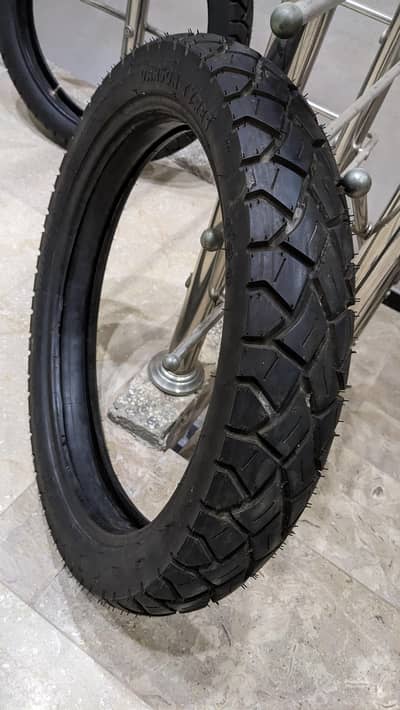 Front And Rear Tyres With Tubes