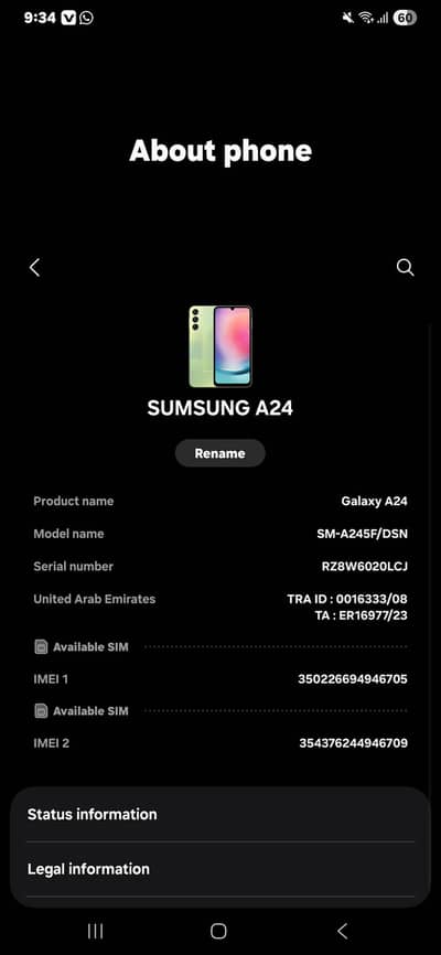 Samsung Mobile A24